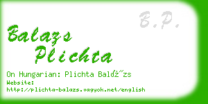 balazs plichta business card